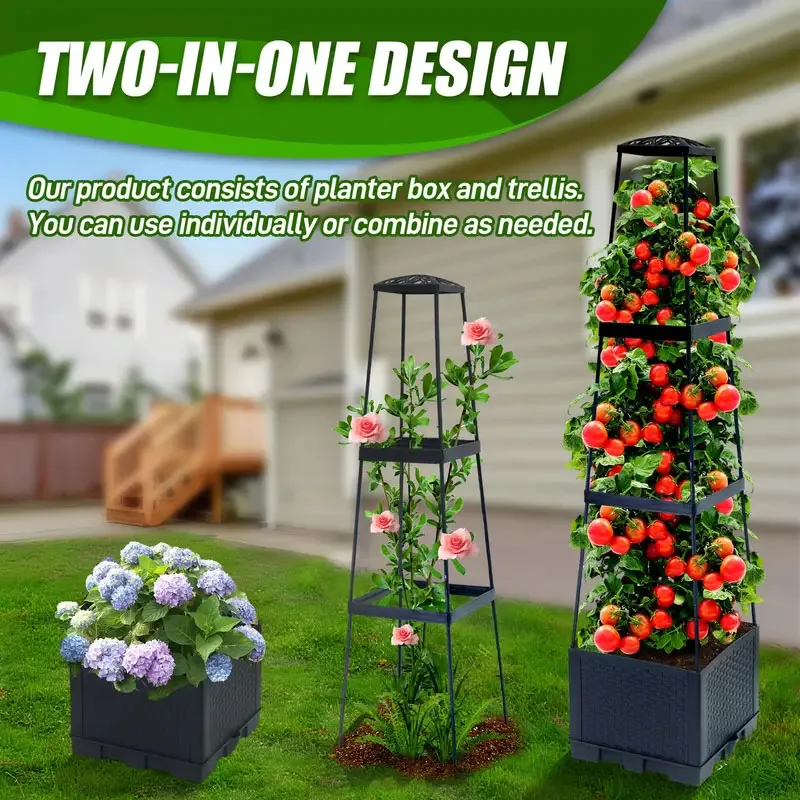 Indoor Herb Garden - برج الطماطم مع صندوق زراعة ذاتي