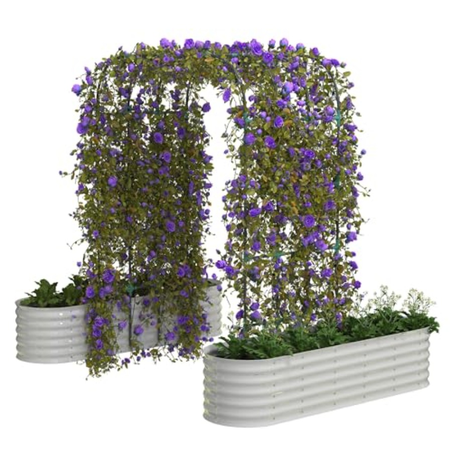 Vertical Planter - حوض زراعة مرتفع مجلفن بارتفاع 96