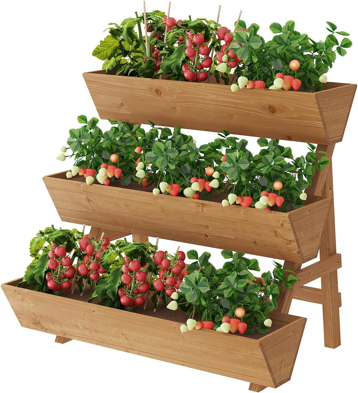 Raised Garden Bed - حوض زراعة عمودي ثلاثي الطبقات من