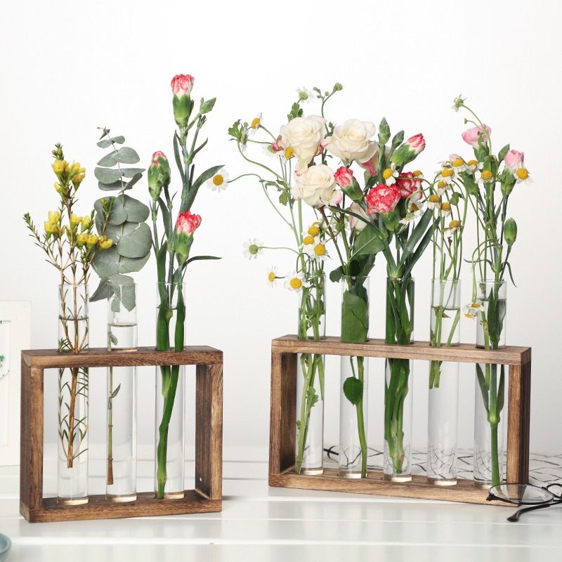 Indoor Herb Garden - زارع مائي زجاجي 5 أنابيب مع