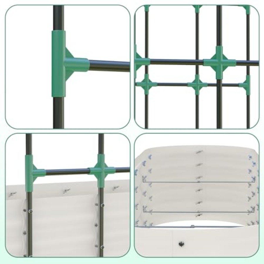 حوض زراعة مرتفع مجلفن بارتفاع  - مراجعة Vertical Planter وسعره