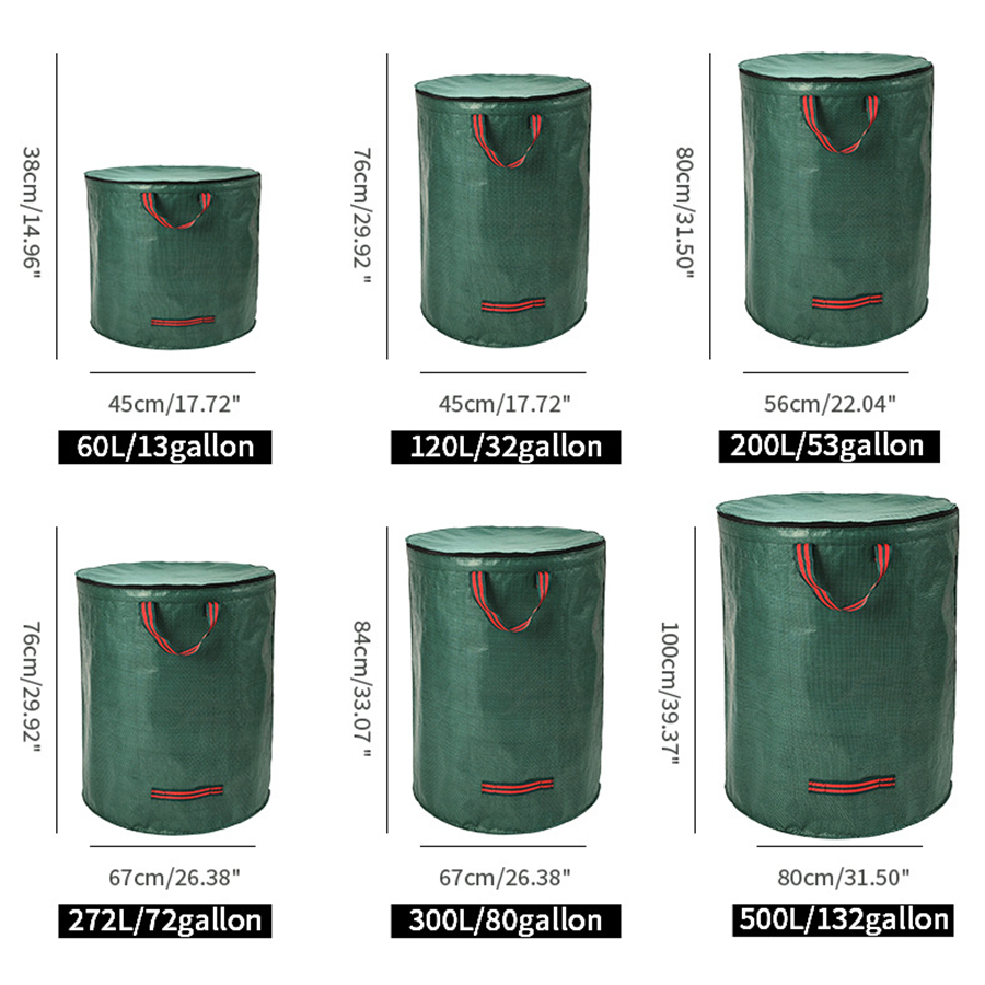 60-500L PP حديقة ساحة كيس النف - مراجعة Grow Bag وسعره