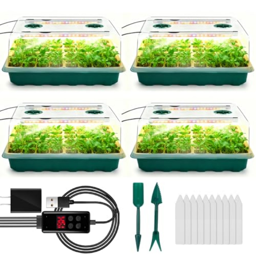 صينية بذور مع إضاءة نمو، طقم ب - مراجعة Seed Starter Tray وسعره