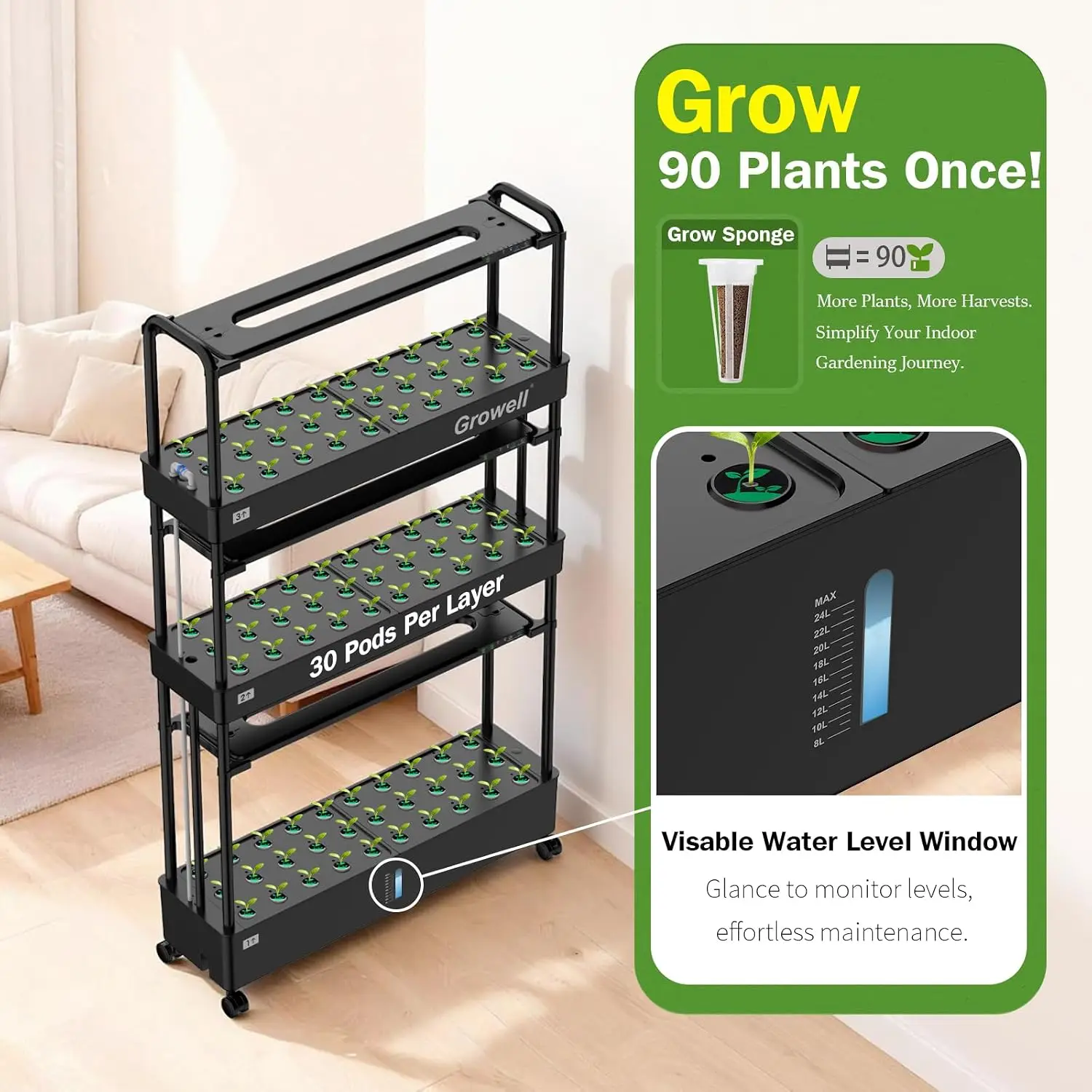 نظام زراعة مائية كبير، طقم حدي - مراجعة Hydroponic Kit وسعره