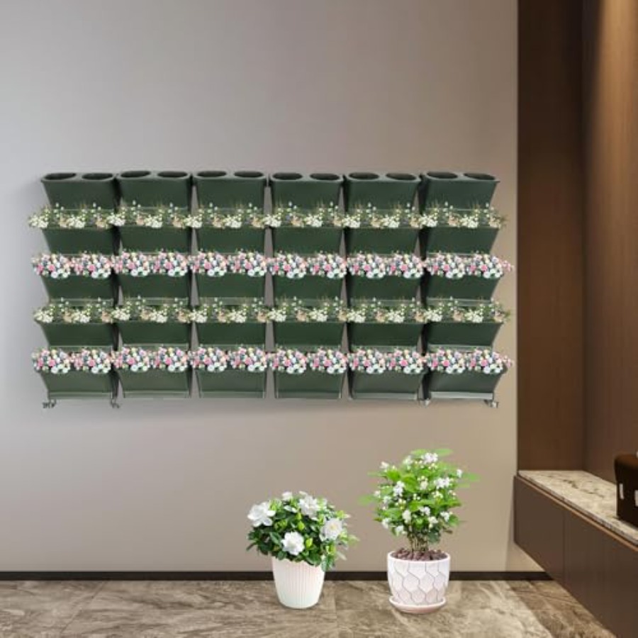 مزهرية جدارية عمودية للشرفة وا - مراجعة Vertical Planter وسعره