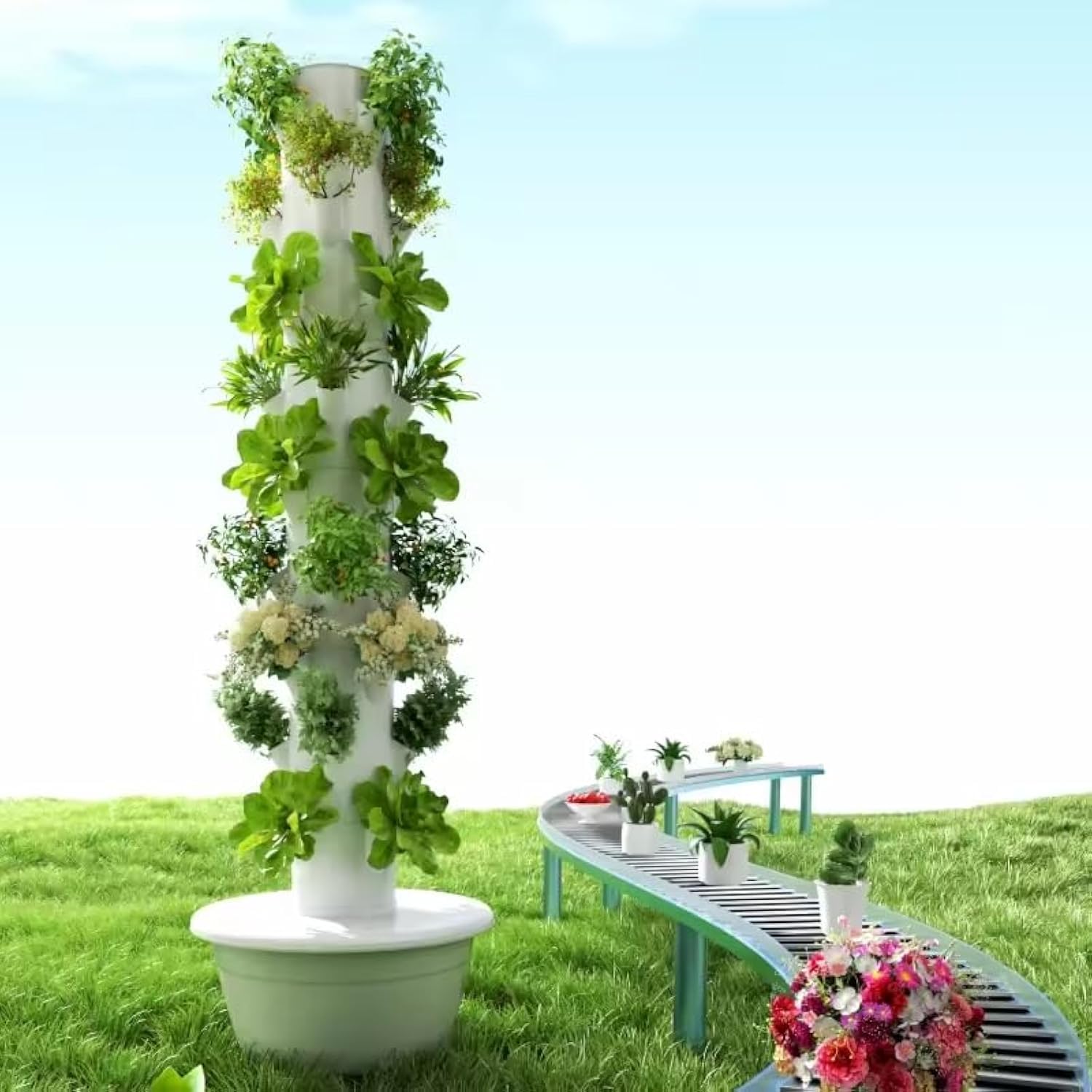 برج زراعة عمودي هيدروبوني للخض - مراجعة Indoor Herb Garden وسعره